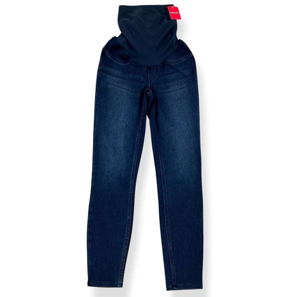 SPANX Mama Ankle Jean-Ish Leggings Womens XS Blue Skinny Maternity NWT